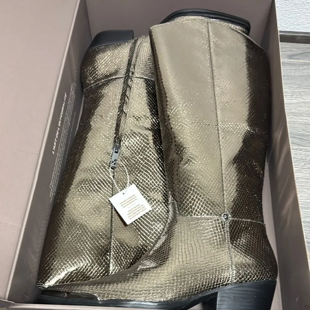 Franco Sarto Billie Western Knee High Boot (WIDE CALF) - Picture 2 of 7